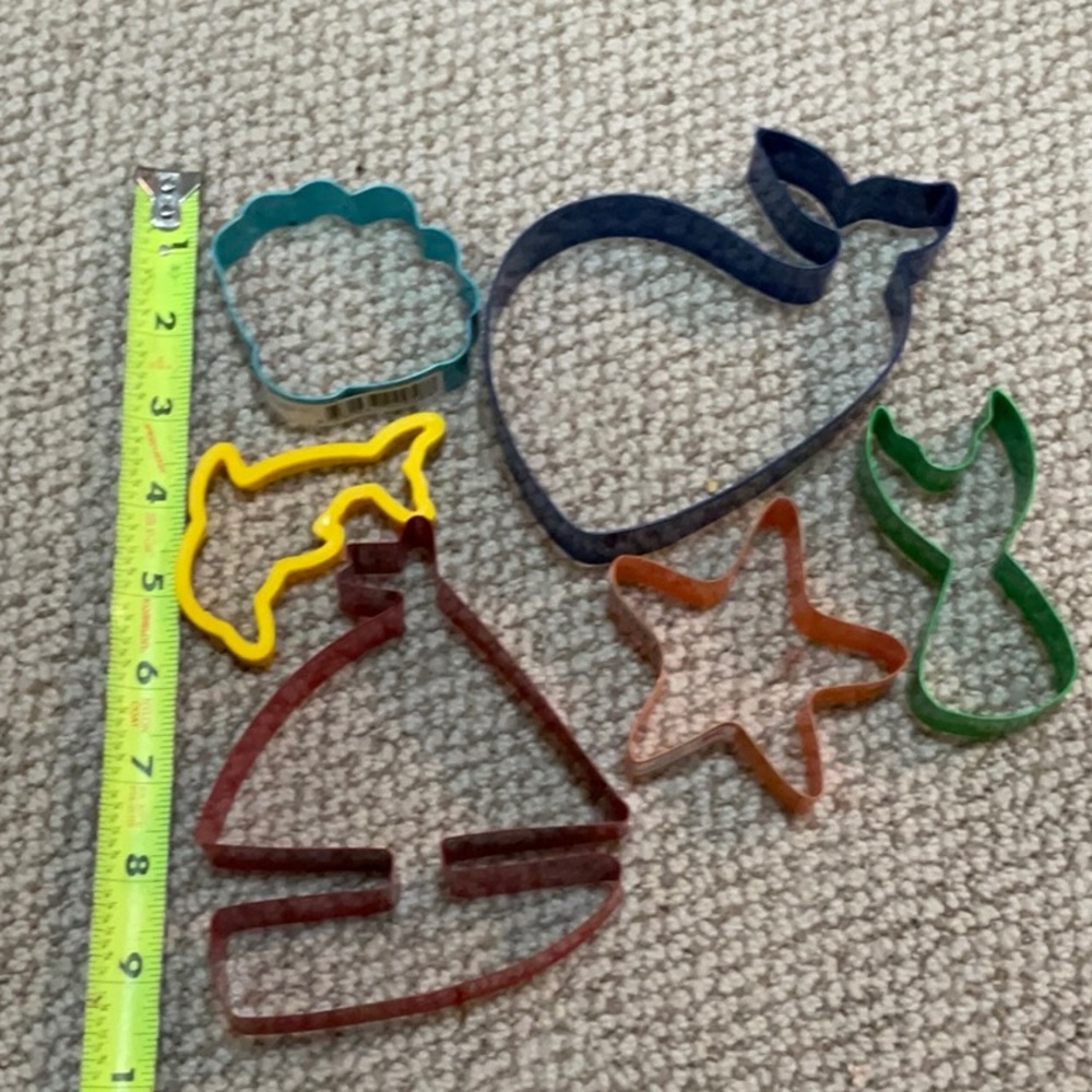 Nautical cookie cutters whale mermaid sailboat shell starfish dolphin